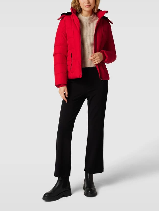 Jake*s Collection Steppjacke Mit Kunstpelzkragen - Rot 3 Jake*s Collection Steppjacke Mit Kunstpelzkragen - Rot