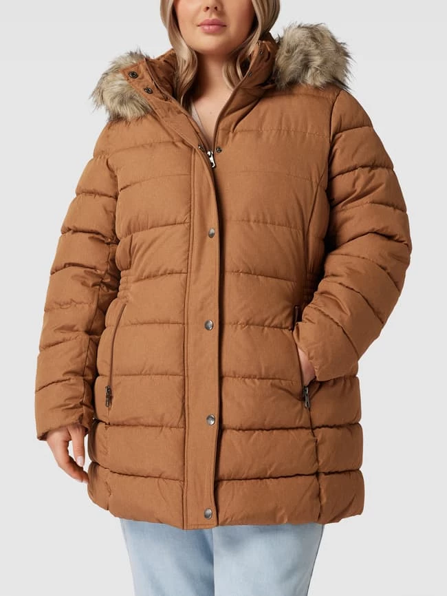 ONLY CARMAKOMA PLUS SIZE Steppjacke Mit Kunstpelzkragen Modell 'CARLUNA' - Mittelbraun 6 ONLY CARMAKOMA PLUS SIZE Steppjacke Mit Kunstpelzkragen Modell 'CARLUNA' - Mittelbraun – Bild 4