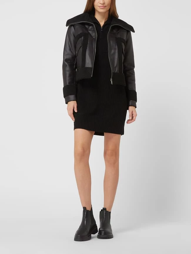 DKNY Jeans Jacke In Shearling-Optik - Schwarz 3 DKNY Jeans Jacke In Shearling-Optik - Schwarz