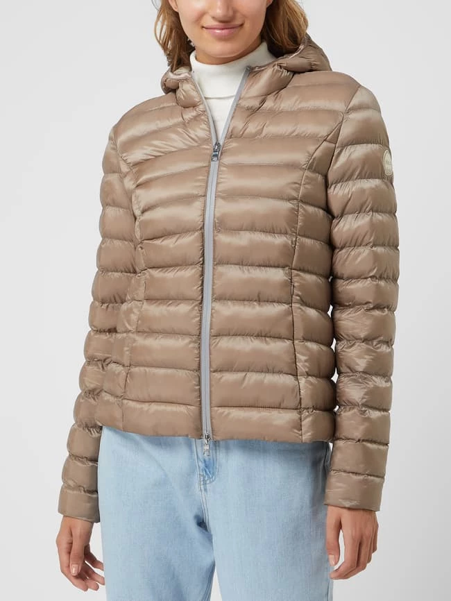 No.1 Como Steppjacke Mit Kapuze Modell 'Bergen' - Taupe 6 No.1 Como Steppjacke Mit Kapuze Modell 'Bergen' - Taupe – Bild 4