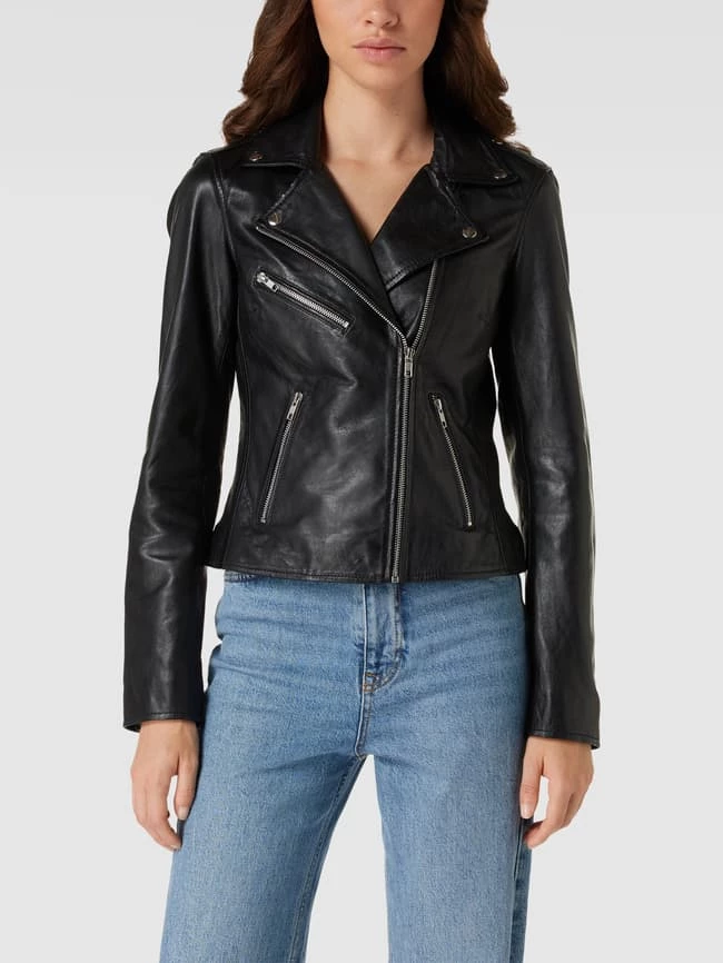 REVIEW Lederjacke Mit Seitlichen Eingrifftaschen - Schwarz 5 REVIEW Lederjacke Mit Seitlichen Eingrifftaschen - Schwarz – Bild 4