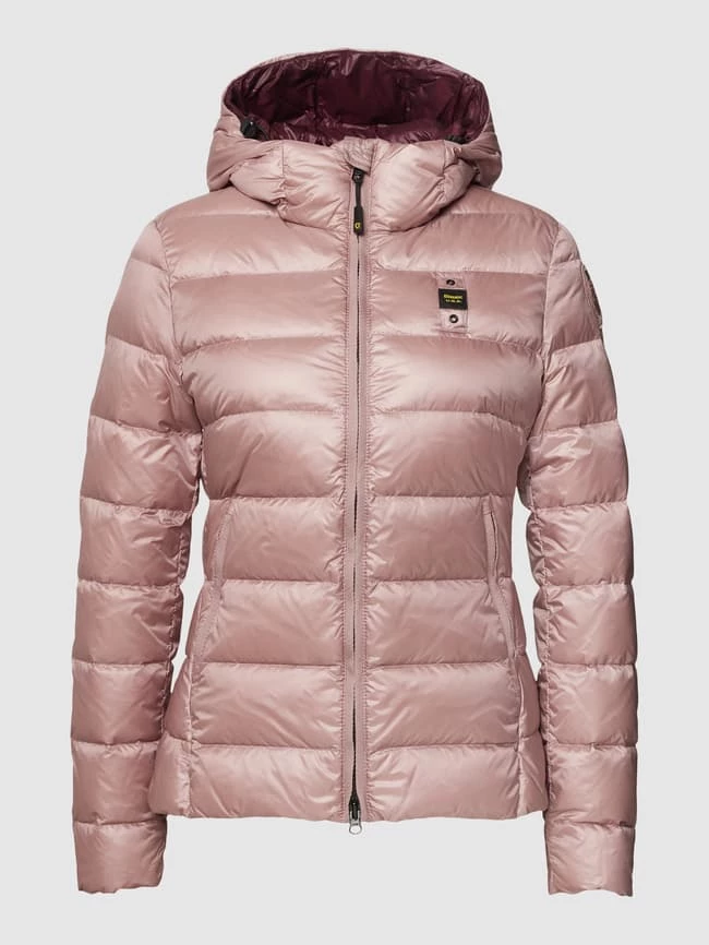 Blauer Usa Daunenjacke Mit Kapuze - Altrosa 4 Blauer Usa Daunenjacke Mit Kapuze - Altrosa – Bild 2