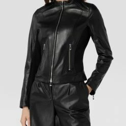 HUGO Lederjacke Mit Seitlichen Eingrifftaschen Modell 'Lanore' - Schwarz -WELLENSTEYN Shop 6d130ga960pj6gaja17k2kpn6144ce1p8sqkgci19hb36ci68l1kodhia4rjikak6kp3cjif94skcdho8go3icj6cdgm4cb6corjgdpkccr36e1l60sm6oho6goj4c9h6gpm4p0