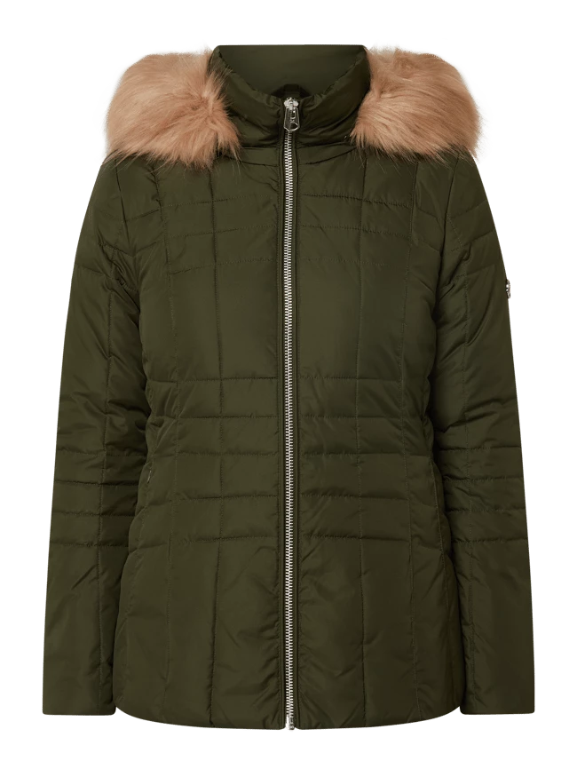 CK Calvin Klein Steppjacke Mit Webpelz - Olivgrün 4 CK Calvin Klein Steppjacke Mit Webpelz - Olivgrün – Bild 2