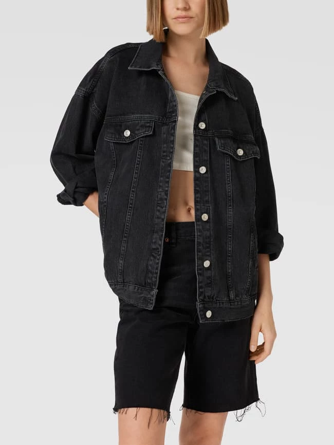 Mango Jeansjacke Mit Knopfleiste Modell 'JACKET DAFNE' - Anthrazit Meliert 6 Mango Jeansjacke Mit Knopfleiste Modell 'JACKET DAFNE' - Anthrazit Meliert – Bild 4