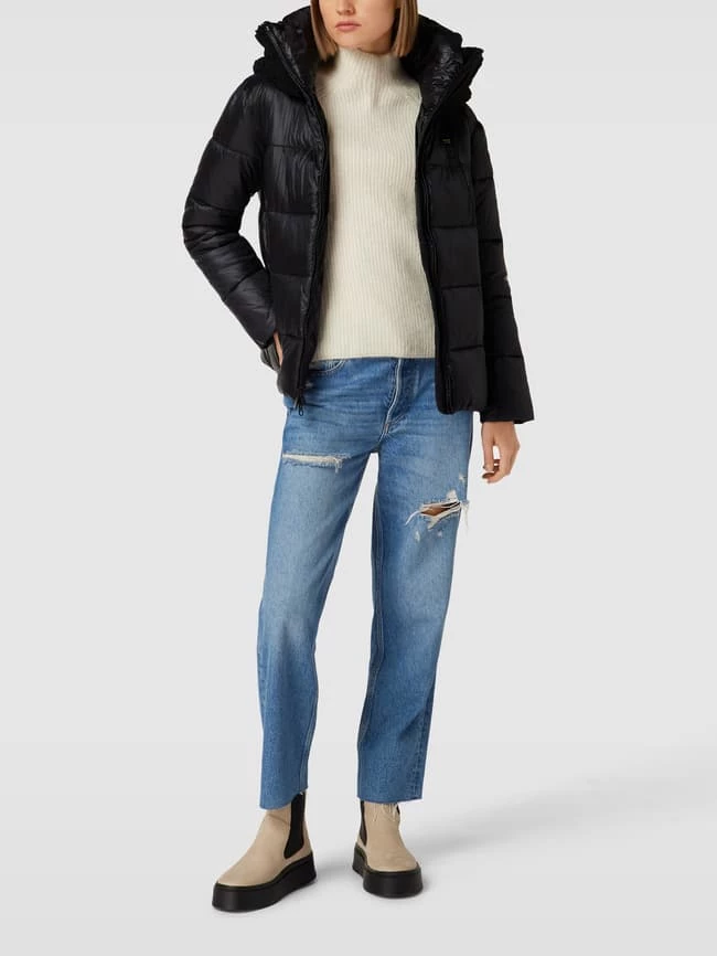 Blauer Usa Steppjacke Mit Kapuze - Schwarz 3 Blauer Usa Steppjacke Mit Kapuze - Schwarz