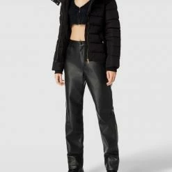 Only Steppjacke Mit Kunstfellkragen Modell 'CAMILLA' - Schwarz