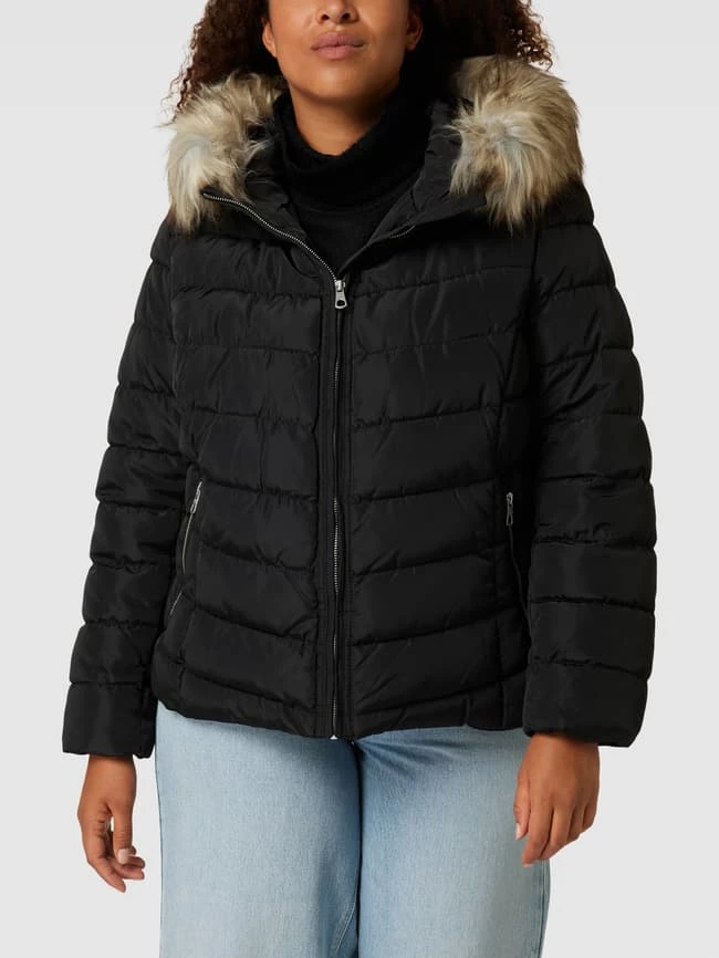 ONLY CARMAKOMA PLUS SIZE Steppjacke Mit Abnehmbarem Fellkragen - Schwarz 6 ONLY CARMAKOMA PLUS SIZE Steppjacke Mit Abnehmbarem Fellkragen - Schwarz – Bild 4