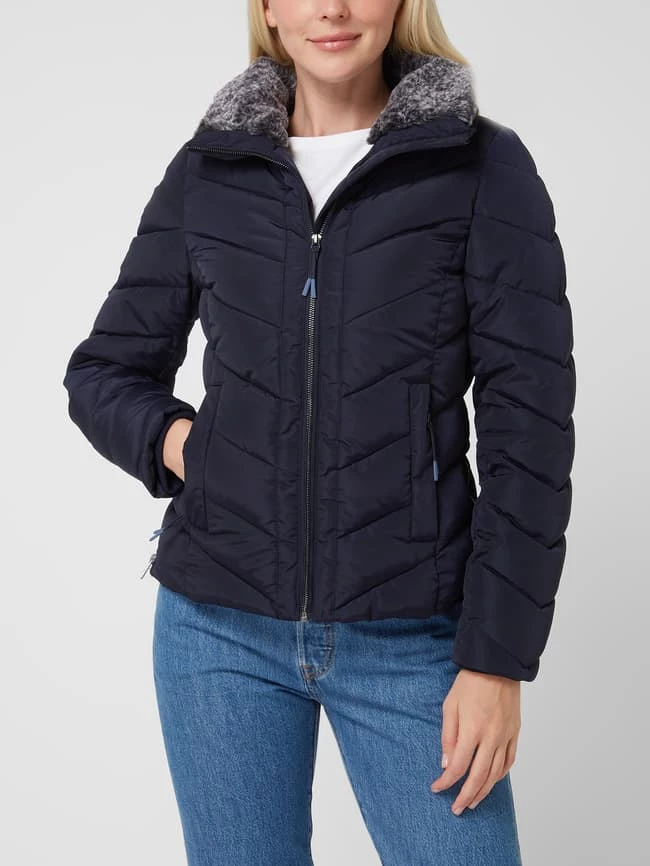 Tom Tailor Steppjacke Mit Webpelz - Marineblau 6 Tom Tailor Steppjacke Mit Webpelz - Marineblau – Bild 4