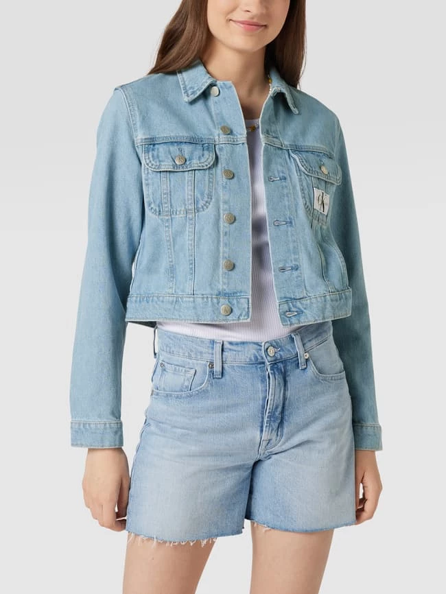 Calvin Klein Jeans Cropped Jeansjacke Mit Label-Patch - Jeans 6 Calvin Klein Jeans Cropped Jeansjacke Mit Label-Patch - Jeans – Bild 4