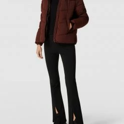 Pieces Steppjacke Mit Kapuze - Schokobraun