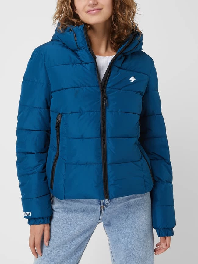 Superdry Steppjacke Mit Label-Stitching Modell 'SPIRIT' - Petrol 6 Superdry Steppjacke Mit Label-Stitching Modell 'SPIRIT' - Petrol – Bild 4