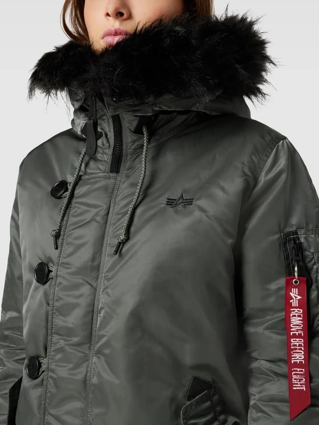 Alpha Industries Parka Mit Label-Applikation Modell 'FISHTAIL' - Graphit 5 Alpha Industries Parka Mit Label-Applikation Modell 'FISHTAIL' - Graphit – Bild 3