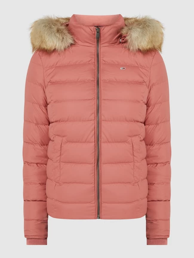 Tommy Jeans Daunenjacke Mit Webpelz - Altrosa 4 Tommy Jeans Daunenjacke Mit Webpelz - Altrosa – Bild 2