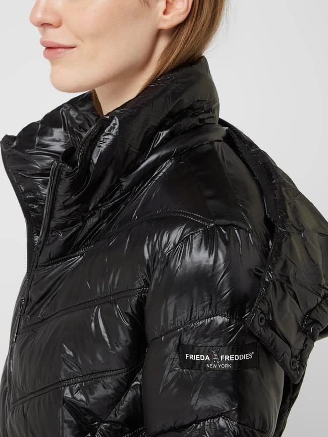 Frieda & Freddies Steppjacke Mit Abnehmbarer Kapuze - Schwarz 5 Frieda & Freddies Steppjacke Mit Abnehmbarer Kapuze - Schwarz – Bild 3