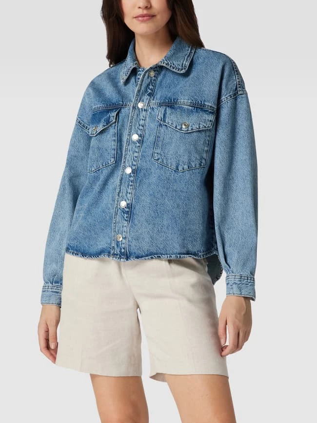 Mango Jeansjacke Mit überschnittenen Schultern - Hellblau 6 Mango Jeansjacke Mit überschnittenen Schultern - Hellblau – Bild 4