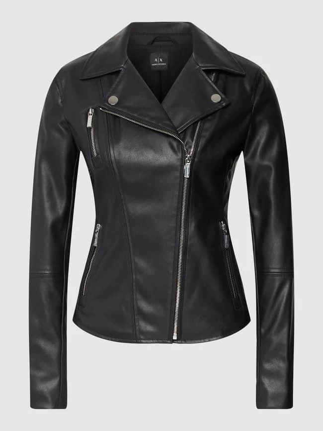 ARMANI EXCHANGE Jacke In Leder-Optik - Schwarz 4 ARMANI EXCHANGE Jacke In Leder-Optik - Schwarz – Bild 2