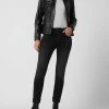 Cabrini Lederjacke Im Biker-Look - Schwarz