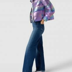 Only Steppjacke In Schimmernder Optik Modell 'ONLCELINEMETALLIC SHORT' - Metallic Lila