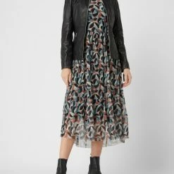 Cabrini Lederjacke Im Biker-Look - Schwarz