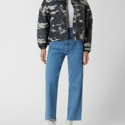 Frogbox Boxy Fit Steppjacke Mit Camouflage-Muster - Schwarz