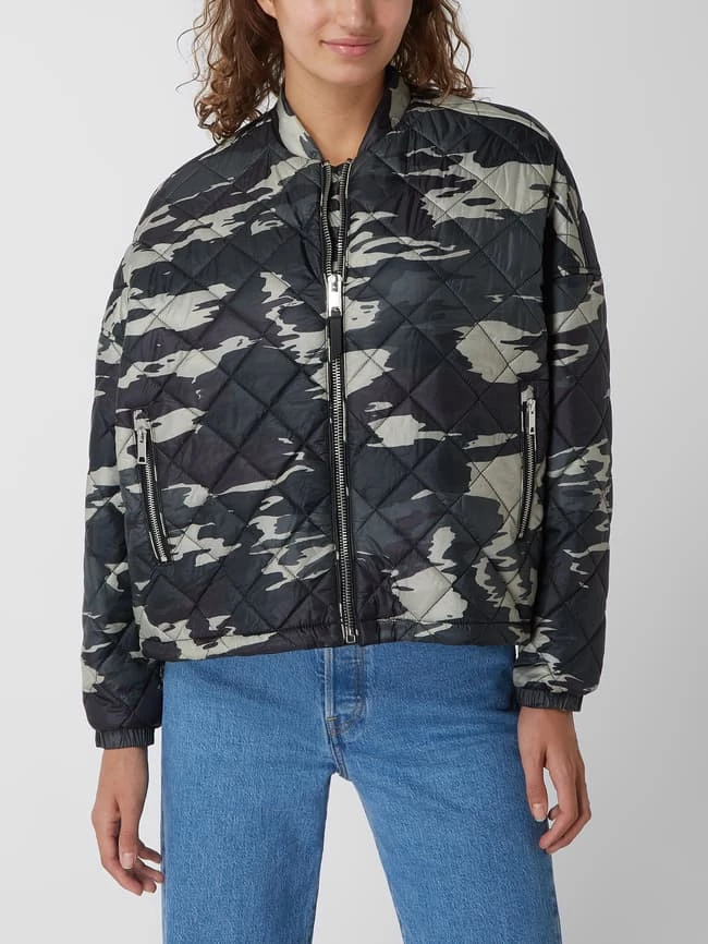 Frogbox Boxy Fit Steppjacke Mit Camouflage-Muster - Schwarz 6 Frogbox Boxy Fit Steppjacke Mit Camouflage-Muster - Schwarz – Bild 4