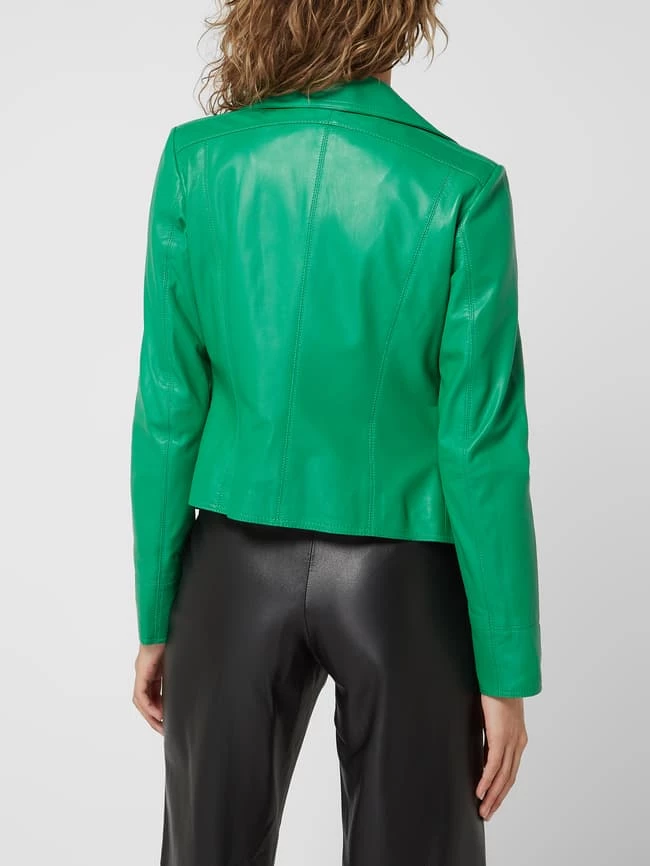 Studio AR Lederjacke Im Biker-Look Modell 'Lovato' - Grün 7 Studio AR Lederjacke Im Biker-Look Modell 'Lovato' - Grün – Bild 5