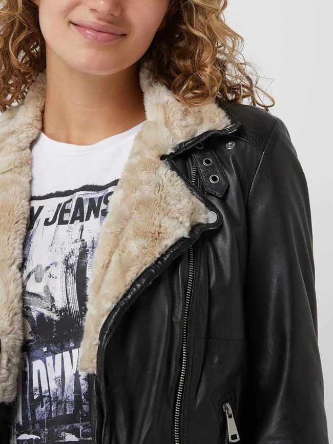Freaky Nation Lederjacke Im Biker-Look Modell 'Winter Biker Princess' - Schwarz 5 Freaky Nation Lederjacke Im Biker-Look Modell 'Winter Biker Princess' - Schwarz – Bild 3