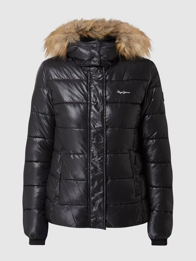 Pepe Jeans Steppjacke Mit Abnehmbarer Kapuze Modell 'June' - Wasserabweisend - Schwarz 4 Pepe Jeans Steppjacke Mit Abnehmbarer Kapuze Modell 'June' - Wasserabweisend - Schwarz – Bild 2
