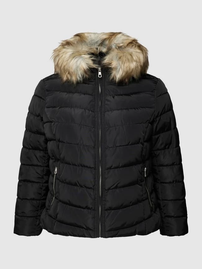 ONLY CARMAKOMA PLUS SIZE Steppjacke Mit Abnehmbarem Fellkragen - Schwarz 4 ONLY CARMAKOMA PLUS SIZE Steppjacke Mit Abnehmbarem Fellkragen - Schwarz – Bild 2