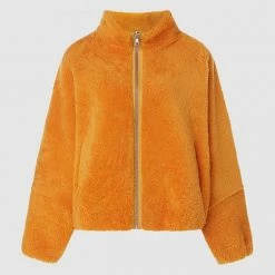 Furry Jacke Aus Shearling - Lachs