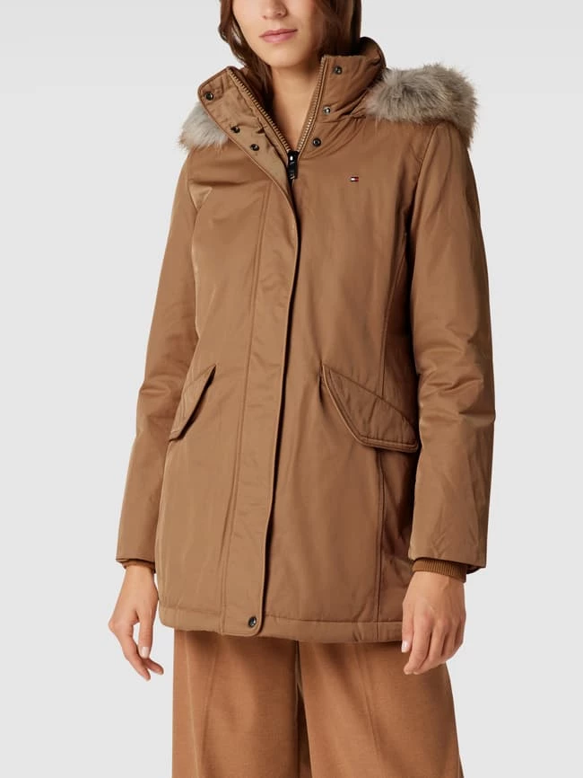 Tommy Hilfiger Mantel Mit Kapuze Und Abnehmbarem Kunstfell - Camel 6 Tommy Hilfiger Mantel Mit Kapuze Und Abnehmbarem Kunstfell - Camel – Bild 4
