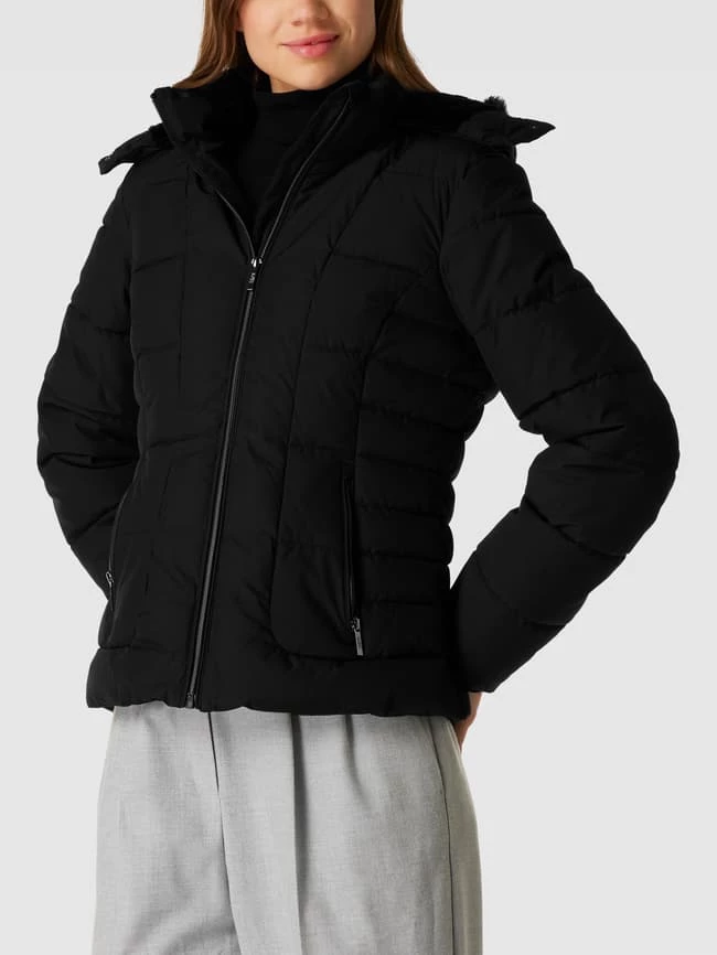 Jake*s Collection Steppjacke Mit Kunstpelzkragen - Schwarz 5 Jake*s Collection Steppjacke Mit Kunstpelzkragen - Schwarz – Bild 4