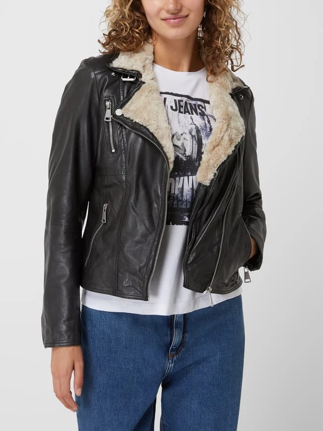 Freaky Nation Lederjacke Im Biker-Look Modell 'Winter Biker Princess' - Schwarz 6 Freaky Nation Lederjacke Im Biker-Look Modell 'Winter Biker Princess' - Schwarz – Bild 4