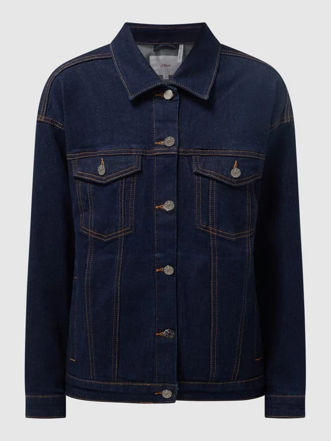 S.Oliver RED LABEL Oversized Jeansjacke Aus Baumwoll-Elasthan-Mix - Blau 4 S.Oliver RED LABEL Oversized Jeansjacke Aus Baumwoll-Elasthan-Mix - Blau – Bild 2