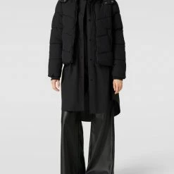 Pieces Steppjacke Mit Kapuze - Schwarz