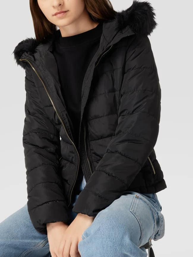 Only Steppjacke Mit Kunstpelzkragen Modell 'ELLAN' - Schwarz 5 Only Steppjacke Mit Kunstpelzkragen Modell 'ELLAN' - Schwarz – Bild 3