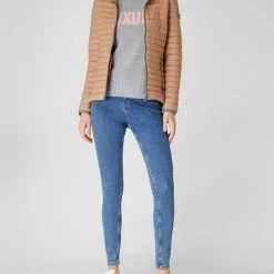 Frieda & Freddies Light-Steppjacke Mit Kapuze - Winddicht - Taupe