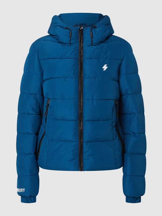 Superdry Steppjacke Mit Label-Stitching Modell 'SPIRIT' - Petrol 4 Superdry Steppjacke Mit Label-Stitching Modell 'SPIRIT' - Petrol – Bild 2