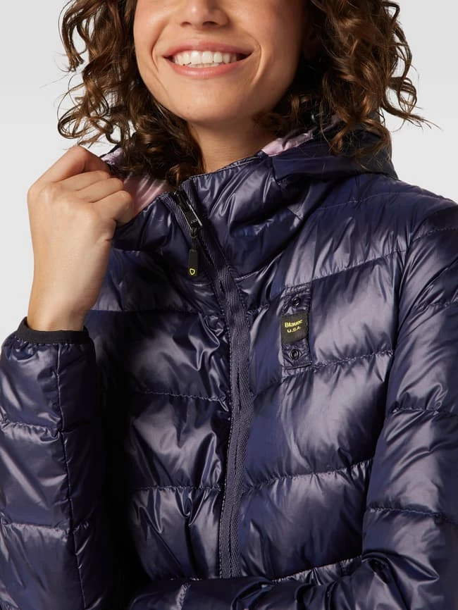Blauer Usa Daunenjacke Mit Kapuze - Marineblau 5 Blauer Usa Daunenjacke Mit Kapuze - Marineblau – Bild 3