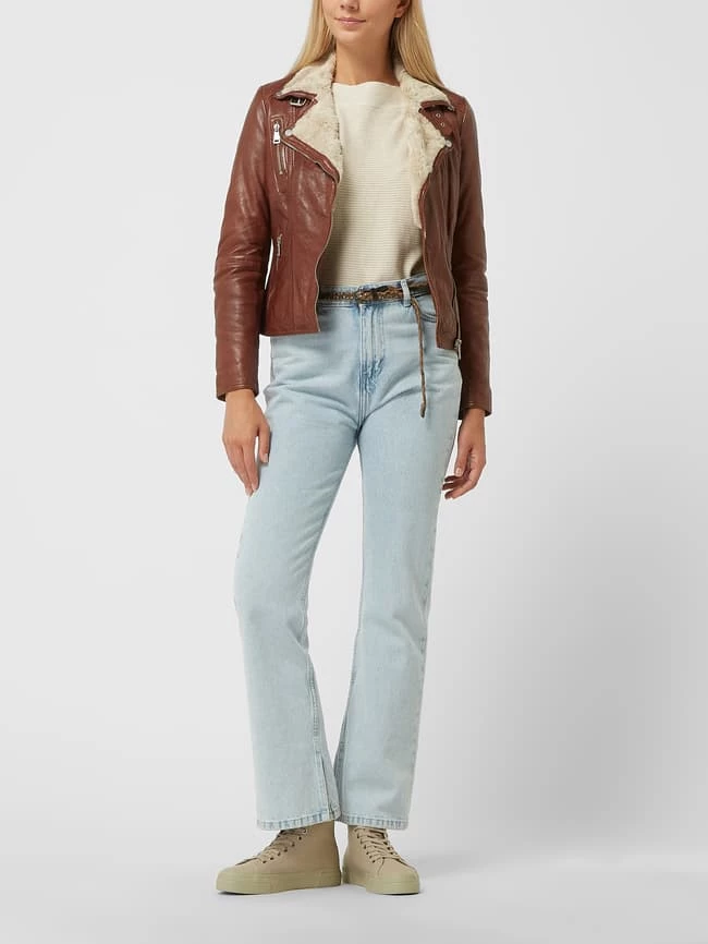 Freaky Nation Lederjacke Im Biker-Look Modell 'Winter Biker Princess' - Camel 3 Freaky Nation Lederjacke Im Biker-Look Modell 'Winter Biker Princess' - Camel