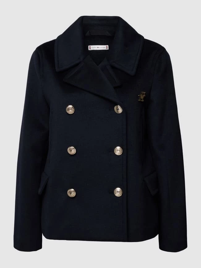 Tommy Hilfiger Cabanjacke Mit Reverskragen Modell 'PEACOAT' - Marineblau 4 Tommy Hilfiger Cabanjacke Mit Reverskragen Modell 'PEACOAT' - Marineblau – Bild 2