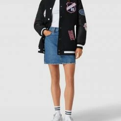 WELLENSTEYN Shop 19 Tommy Jeans Oversized College-Jacke Mit Label-Patches - Schwarz