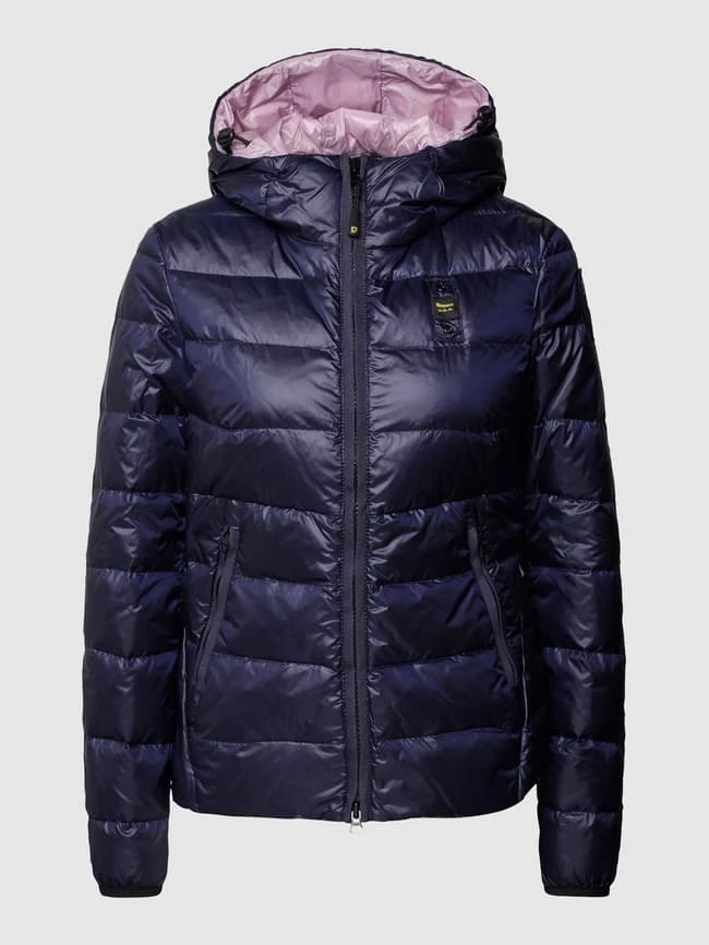 Blauer Usa Daunenjacke Mit Kapuze - Marineblau 4 Blauer Usa Daunenjacke Mit Kapuze - Marineblau – Bild 2