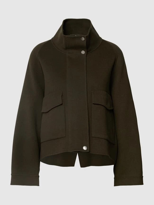 Weekend Max Mara Cropped Jacke Aus Reiner Schurwolle Mit Raglanärmeln - Olivgrün 4 Weekend Max Mara Cropped Jacke Aus Reiner Schurwolle Mit Raglanärmeln - Olivgrün – Bild 2