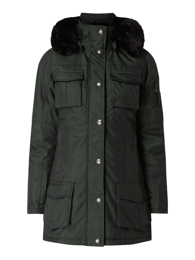 Wellensteyn Schneezauber 66 Funktionsjacke Mit Webpelz - Wattiert - Dunkelgrün 4 Wellensteyn Schneezauber 66 Funktionsjacke Mit Webpelz - Wattiert - Dunkelgrün – Bild 2