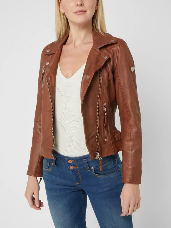 Gipsy Lederjacke Im Biker-Look - Cognac 6 Gipsy Lederjacke Im Biker-Look - Cognac – Bild 4