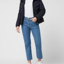 Tom Tailor Steppjacke Mit Webpelz - Marineblau