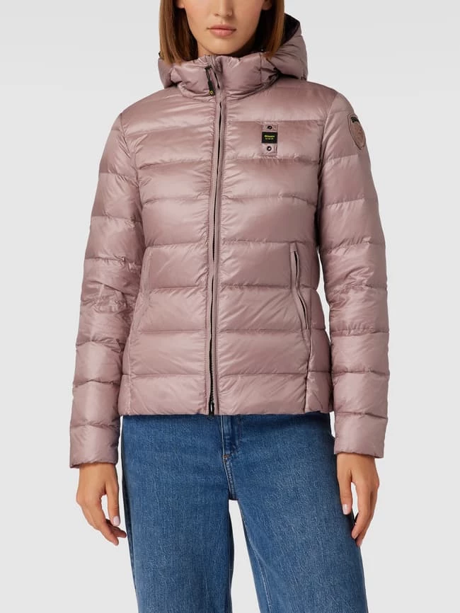 Blauer Usa Daunenjacke Mit Kapuze - Altrosa 6 Blauer Usa Daunenjacke Mit Kapuze - Altrosa – Bild 4