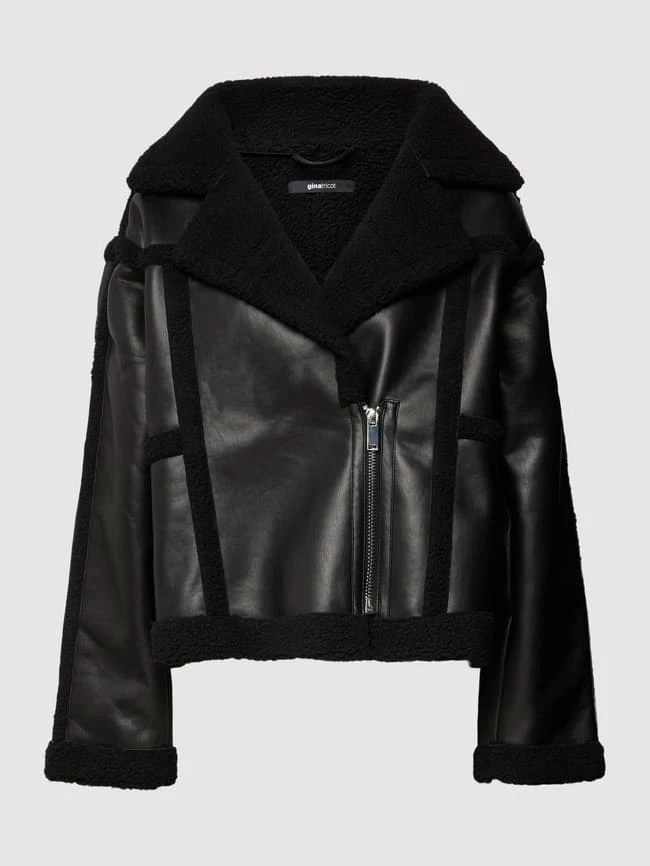 Gina Tricot Jacke In Leder-Optik Modell 'Cami Sherling Jacket' - Schwarz 4 Gina Tricot Jacke In Leder-Optik Modell 'Cami Sherling Jacket' - Schwarz – Bild 2